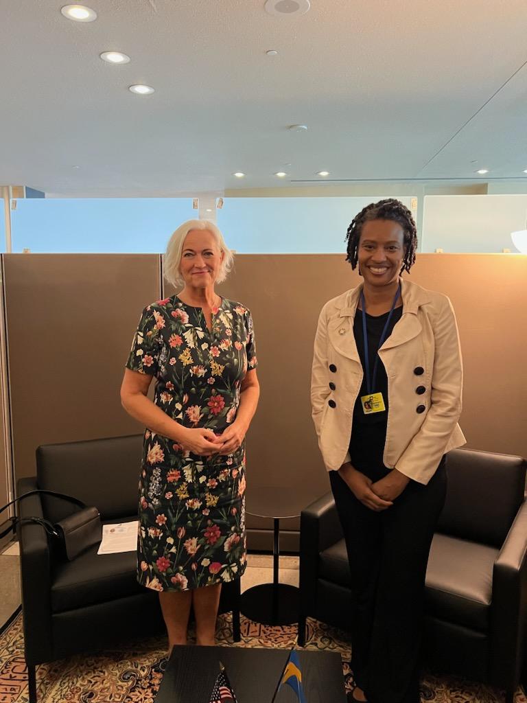 Assistant Secretary of Global Affairs, @HHS_ASGA - Loyce Pace, had a productive bilateral meeting with Sweden's Health Care Minister, @AckoAnkarberg, covering key areas like AMR, SRHR, and IHR amendments. United, we strive for a healthier global future! 🌍 #HealthCollaboration