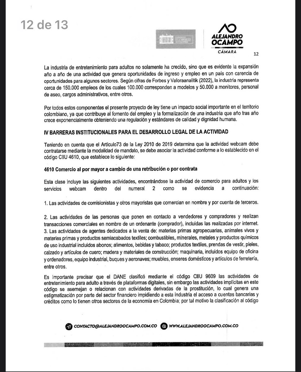 i_amlilithx's tweet photo. @alejoocampog Un proyecto de ley que fue presentado desde el año 2019 con algunos cambios en redacción, un nuevo intento de monopolizar esta industria que ha salvaguardado tantas familias colombianas de crisis #noalmonopoliowebcam #fenceanomerepresenta https://t.co/db1Tg5R0aK