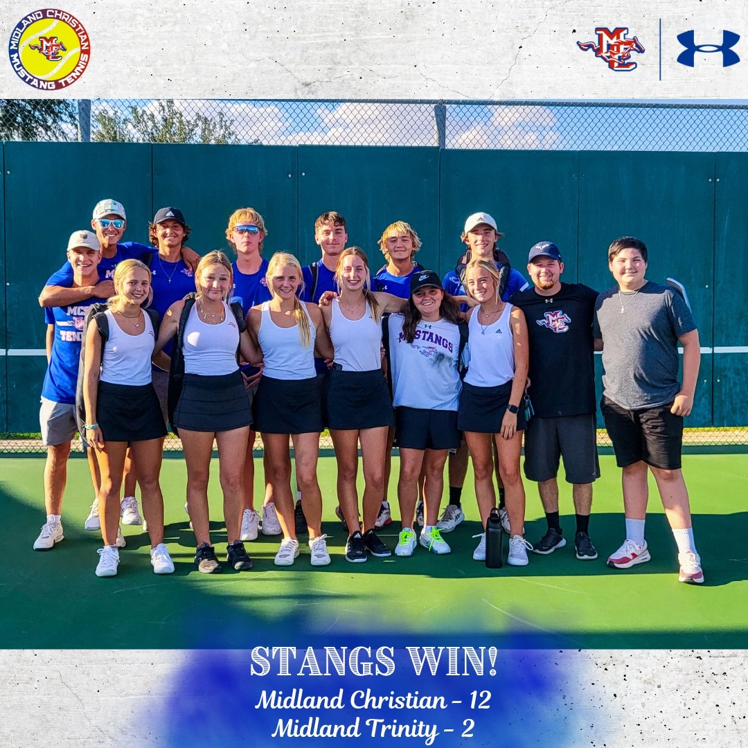 STANGS WIN!! 🎾🐴

MCS defeats Trinity 12-2!

#PonyUp #MCStennis 
<a href="/texashstennis/">Texas HS Tennis</a> <a href="/EliqueJenna/">Jenna Elique</a> <a href="/Big2_Sports/">ABC Big 2 Sports</a> @cbs7sports <a href="/chris_MRTsports/">Christopher Hadorn</a> <a href="/MWTsports/">MRT Sports</a>