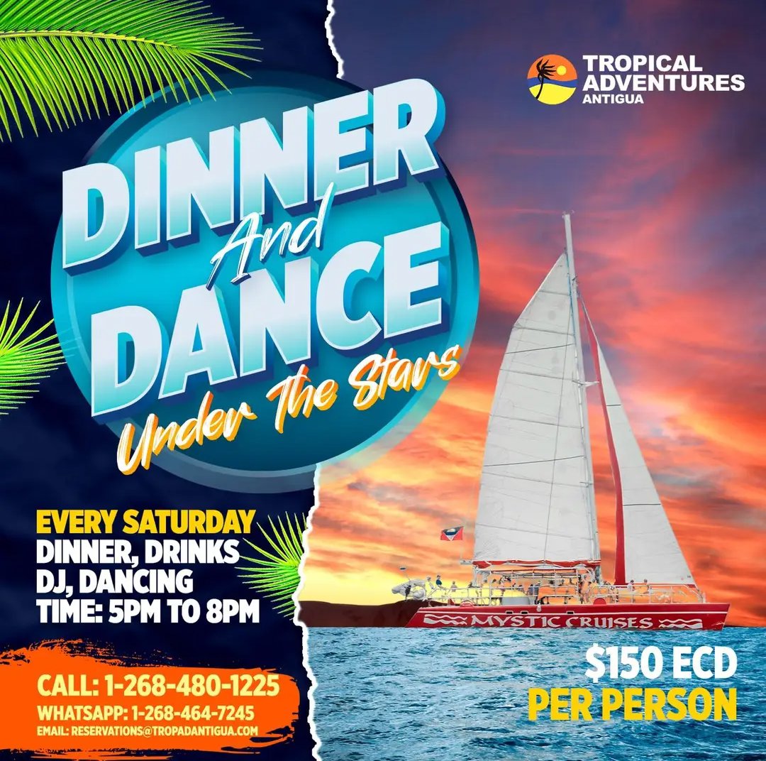 TouristCoup's tweet photo. Contact @tropicaladventuresantigua to book 3 nights of Caribbean fun at an incredible price.

Dinner, Drinks and dancing under the stars.

#antigua #sailing #caribbeanlife #dancing #caribbean https://t.co/oHpbsgohF5