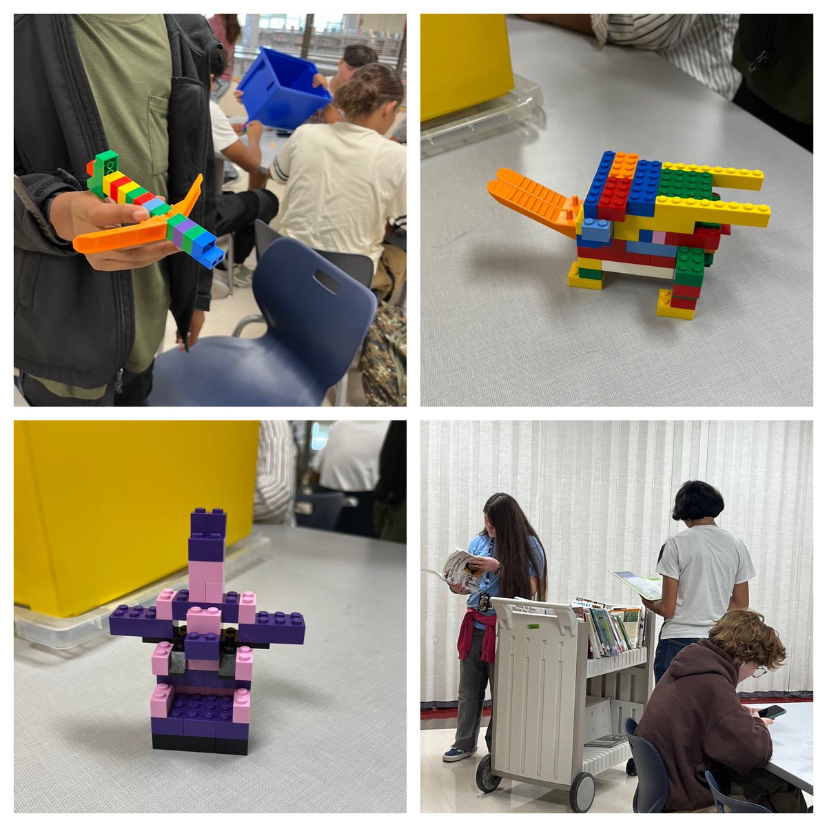 TaftHSLibrary's tweet image. Ms. Woods pushed her art students’ imagination to create designs that will be used as reference photos for future projects using some of the library’s STEM supplies. They did a great job (and they checked out art books too)!

#raiderslibrary
