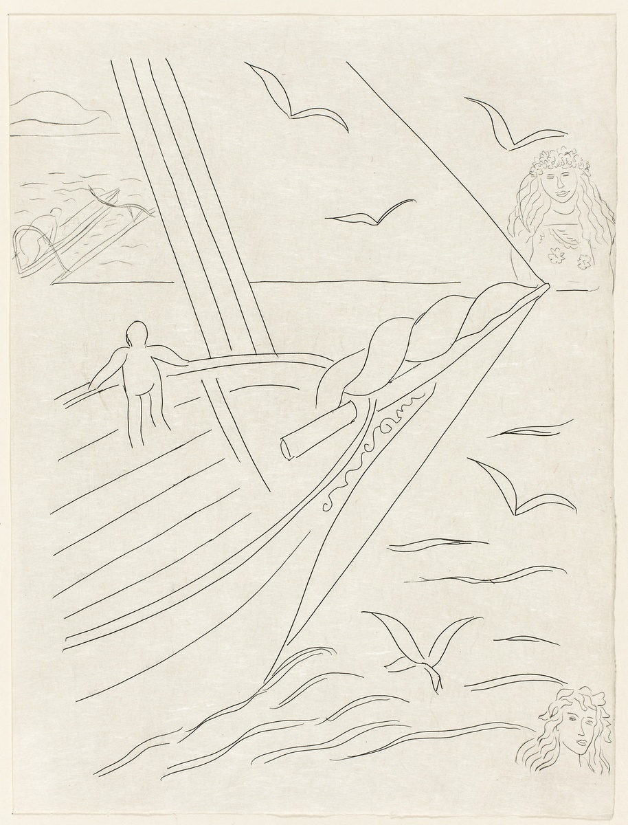 artistmatisse's tweet image. L'Azur, plate nine from Poesies de Mallarmé, 1932 artic.edu/artworks/15901…