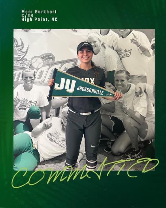 HalonaS06's tweet photo. Super proud of my teammate @maci_burkhart on her commitment to @JAX_Softball she will do great things https://t.co/fW9tGEXN5b