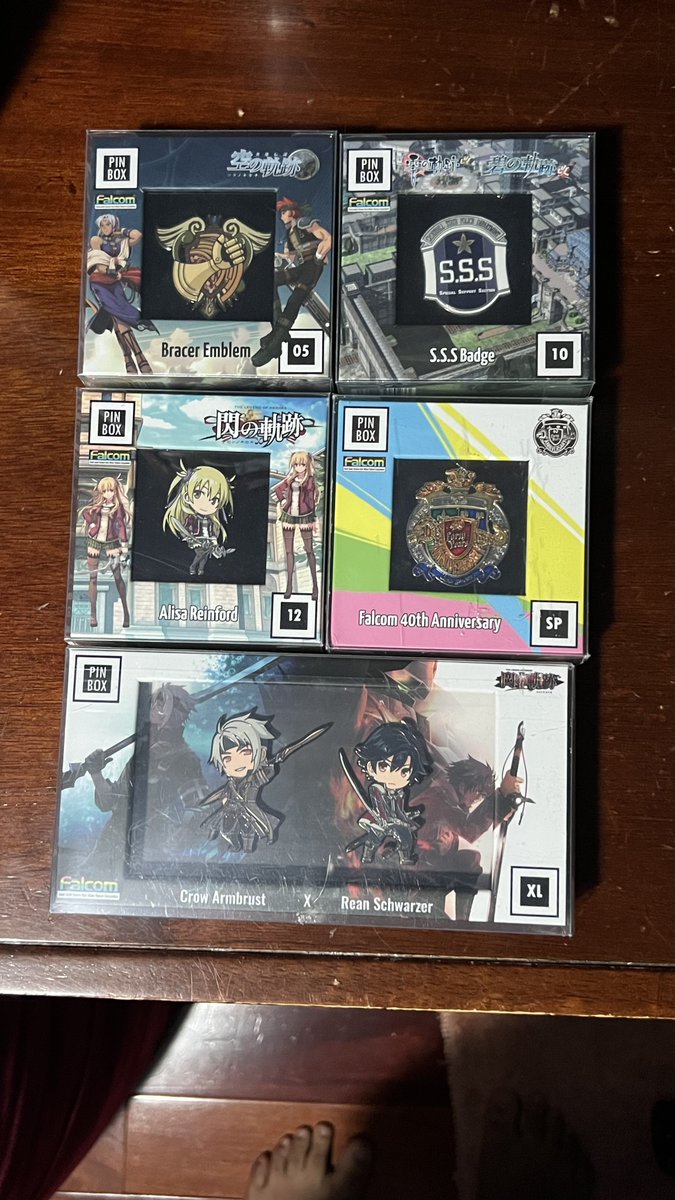 legendcalweeb's tweet image. Here is my current collection of @PinBoxLtd pins! I will keep on expanding it over time. #Pinbox #NihonFalcom #Falcom #Kiseki