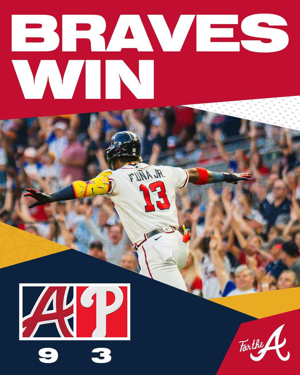 Braves's tweet photo. Braves WIN!

#ForTheA https://t.co/vHfhMfqm2I