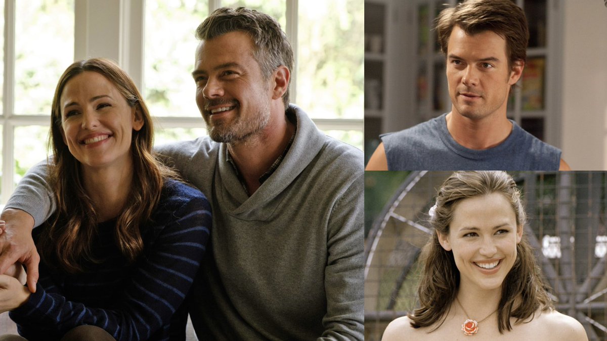 jennifer garner in ‘13 going on 30’ (2004) and josh duhamel in ‘life as we know it’ (2010) and the two together in ‘love, simon’ (2018)