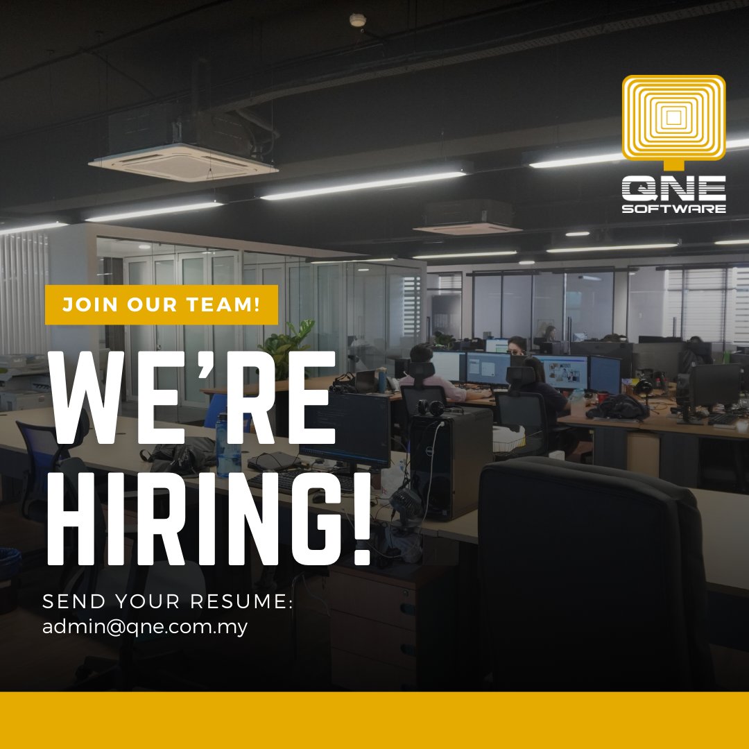 qnesoftware's tweet photo. 🌟 Be part of our flourishing team! If you're deeply committed to your craft and excited about leaving a lasting imprint, we're excited to receive your application!  
📷  Send your resume to admin@qne.com.my or Whatsapp us at 012-239 2498.  

#QNESoftware #CareerOpportunities https://t.co/ceX5YX0csK
