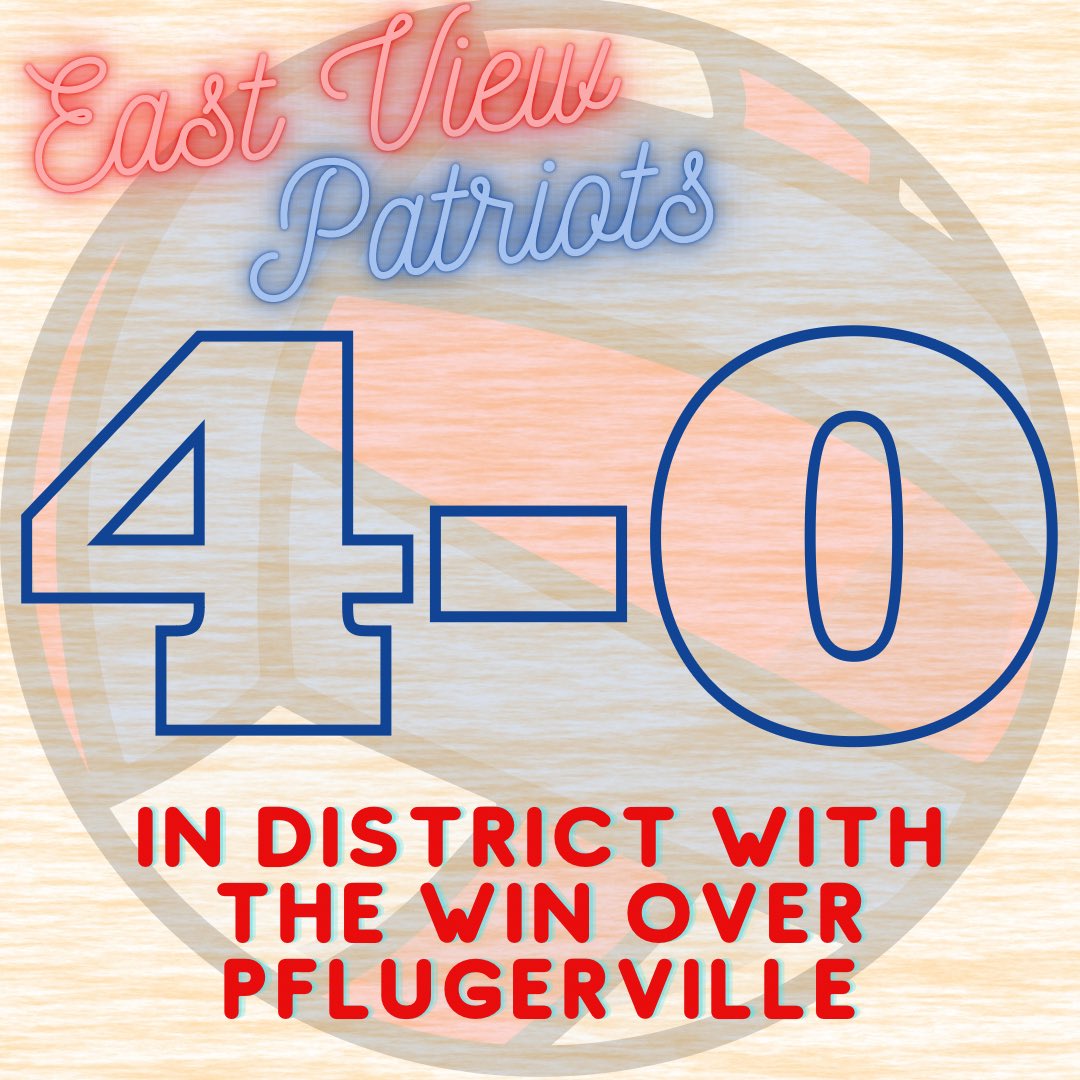 Patriot Volleyball (@patsvolleyball) on Twitter photo The Patriots take down Pflugerville in 3 sets and are 4-0 in district play!! <a href="/EastViewHS/">East View HS</a> <a href="/PatsVolleyball/">Patriot Volleyball</a> <a href="/EvPatriots/">EV Patriot Nation</a> The Patriots take down Pflugerville in 3 sets and are 4-0 in district play!! <a href="/EastViewHS/">East View HS</a> <a href="/PatsVolleyball/">Patriot Volleyball</a> <a href="/EvPatriots/">EV Patriot Nation</a>