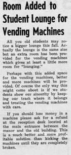 UCCSAlumni's tweet photo. 55 years ago, UCCS had some great news! A room for vending machines was added, and enrollment hit 1,844 students! (Apologies for the low resolution) https://t.co/8uNf6qureq
