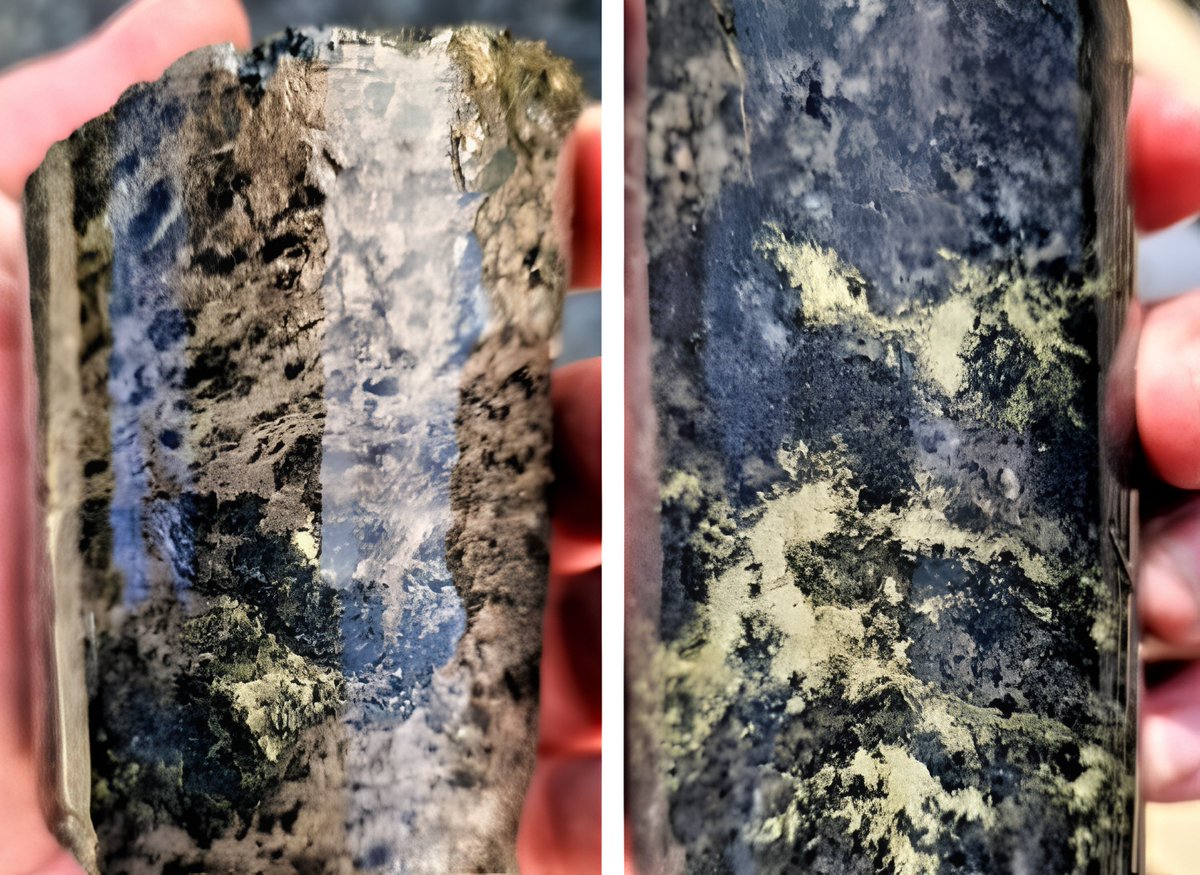 QXResources's tweet photo. 📸 Vuostok Project (Storbodsund) massive sulphides: 3%-5%pyrrhotite, 0.5% pentlandite, 1%-2% chalcopyrite. From 5.7m to 7.2m in Drillhole VUO23012

https://t.co/bVxbreuByK $QXR $QXR.ax #Bayrock #nickel #copper #ASX https://t.co/qxEtgiyFYv