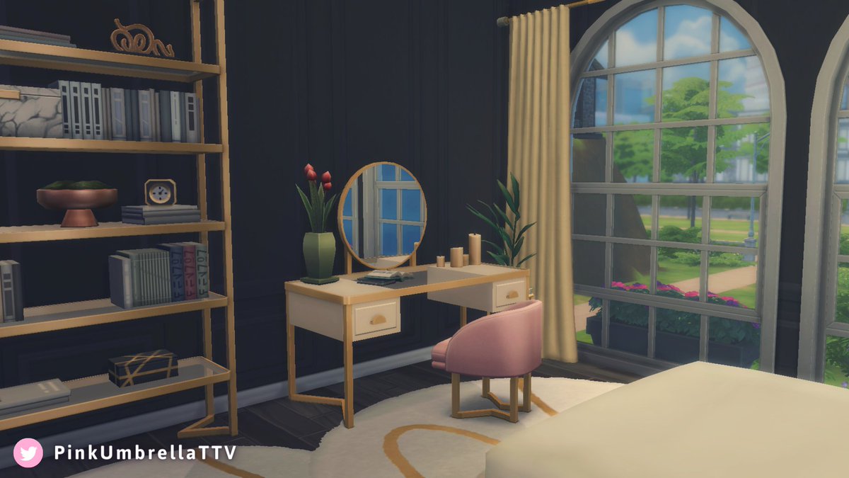 aPinkUmbrella's tweet photo. Luxurious minimalistic bedroom (no CC) ✨

Base Game + Modern Luxe Kit !

The black walls really seal the deal for me. I LOVE this Kit so much! 🥹

Gallery: leslie_beauty

~
@TheSims #ModernLuxeKit #TheSims4 #ShowUsYourBuilds #BlackSimmer #BlackBuilder https://t.co/3Qapj8QszR