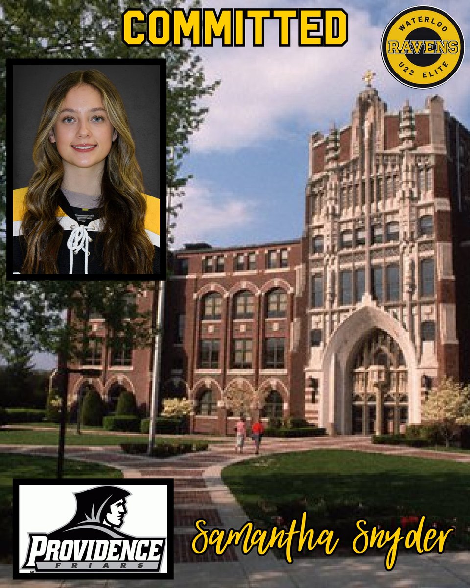 🚨COMMITMENT ALERT🚨
The Waterloo Ravens are pleased to share that Sami Snyder has verbally committed to the Providence Friars <a href="/PCWHockey/">Providence W Hockey</a> for the fall of 2025. 
The coaching staff &amp; your teammates are very excited for you, Sami! We will be cheering you on as a Friar!🖤💛