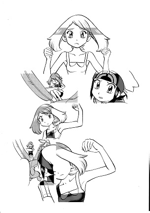 隠れる部分もちゃんと描く派、というか描かないと描けない派なので黒板の下も描いてました。64巻のそんなサファイアたちでおたおめです。 