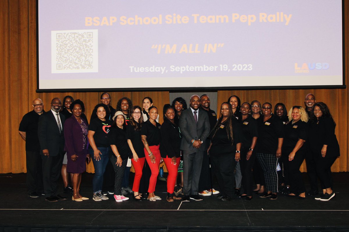 Great day with the entire Black Student Achievement Department in Los Angeles Unified School District at the legendary Crenshaw High School.
