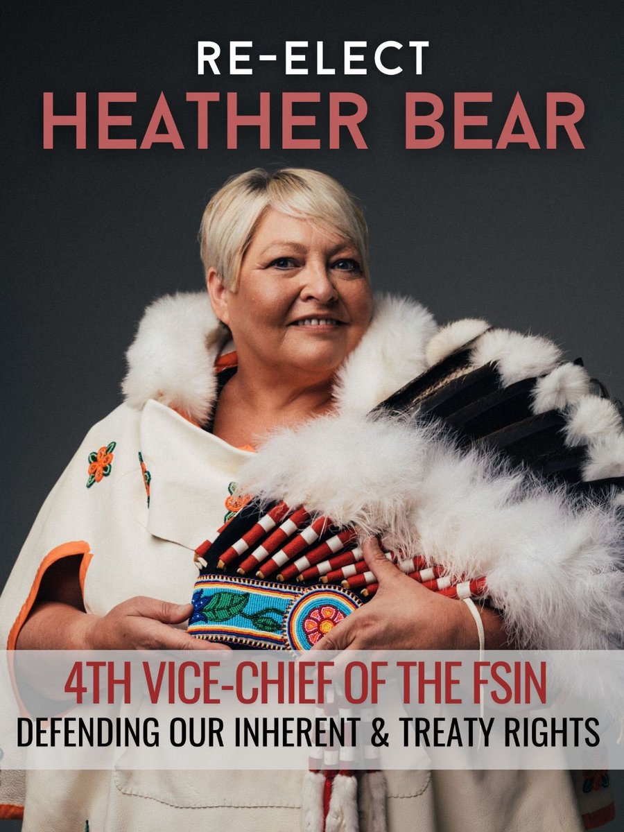 VCHeatherBear's tweet photo. A thread.

All my relations,

In these challenging times, we need strong leadership more than ever. After consulting with my Elders, family, and Nation, I am humbled to announce my candidacy for re-election as the 4th Vice Chief of the FSIN    1/5 https://t.co/vdJAHNyRvh