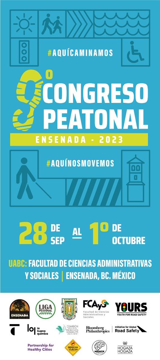 LigaPeatonal's tweet photo. Del 28 de Septiembre al 1 de Octubre, todos los caminos llevan a #Ensenada 
👩‍🦯👨‍🦽🚶‍♀️👩‍🦽🦮🚶‍♂️🧑‍🦯🤸‍♀️
Ya pueden consultar el programa del @CPeatonalMx en 👉https://t.co/RU4Nl3fvvo https://t.co/iTTiPtW4eG