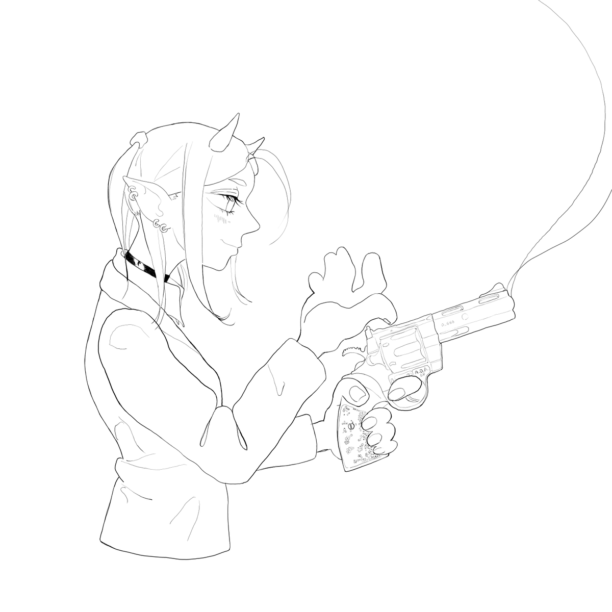 666_zaius's tweet photo. I got carried away with the line art.. , and didn’t notice how long it took. Hope tomorrow i'll finish this drawing😅 https://t.co/BLI4PEX0nm