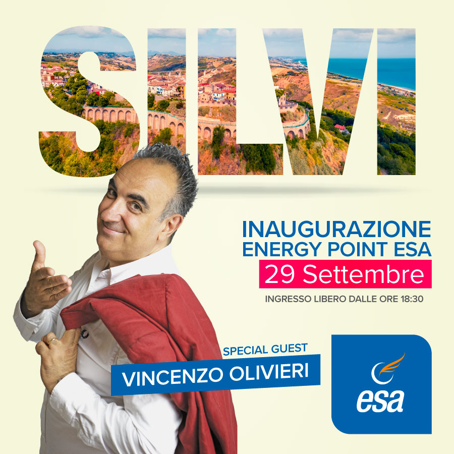 EsaGasLuce's tweet photo. ✅ Il 29 Settembre alle ore 18:30 ti aspettiamo nel nostro Energy di Silvi per la grande inaugurazione con lo show di Vincenzo Olivieri ⭐ Ingresso libero ⭐ siamo in Via Statale sud, 76 a Silvi Marina (TE) 💖 Info 344.0152136 #esaenergie #abruzzo #silvi #vincenzoolivieri https://t.co/c0epo3uqKi