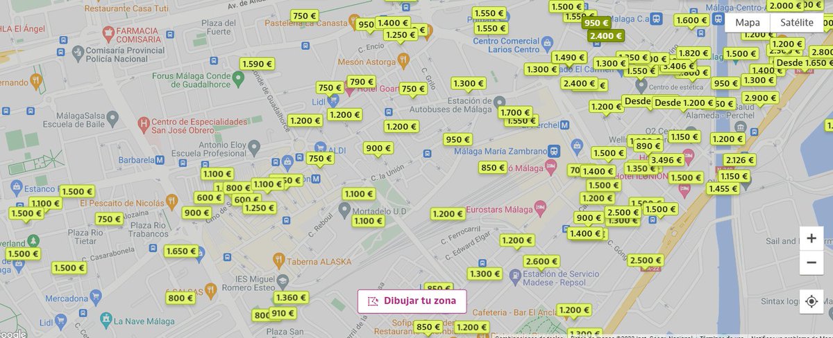 UnaVidaIdeal's tweet photo. Situación del alquiler en Málaga. Da igual qué barrios pongas.

Si ves algo por debajo de los 1.000€, casi con total probabilidad es alquiler de septiembre a junio.

El salario medio no supera los 1.500€.

La relación salarios-alquiler en algunas ciudades es demencial. https://t.co/jvxRXzqnoR