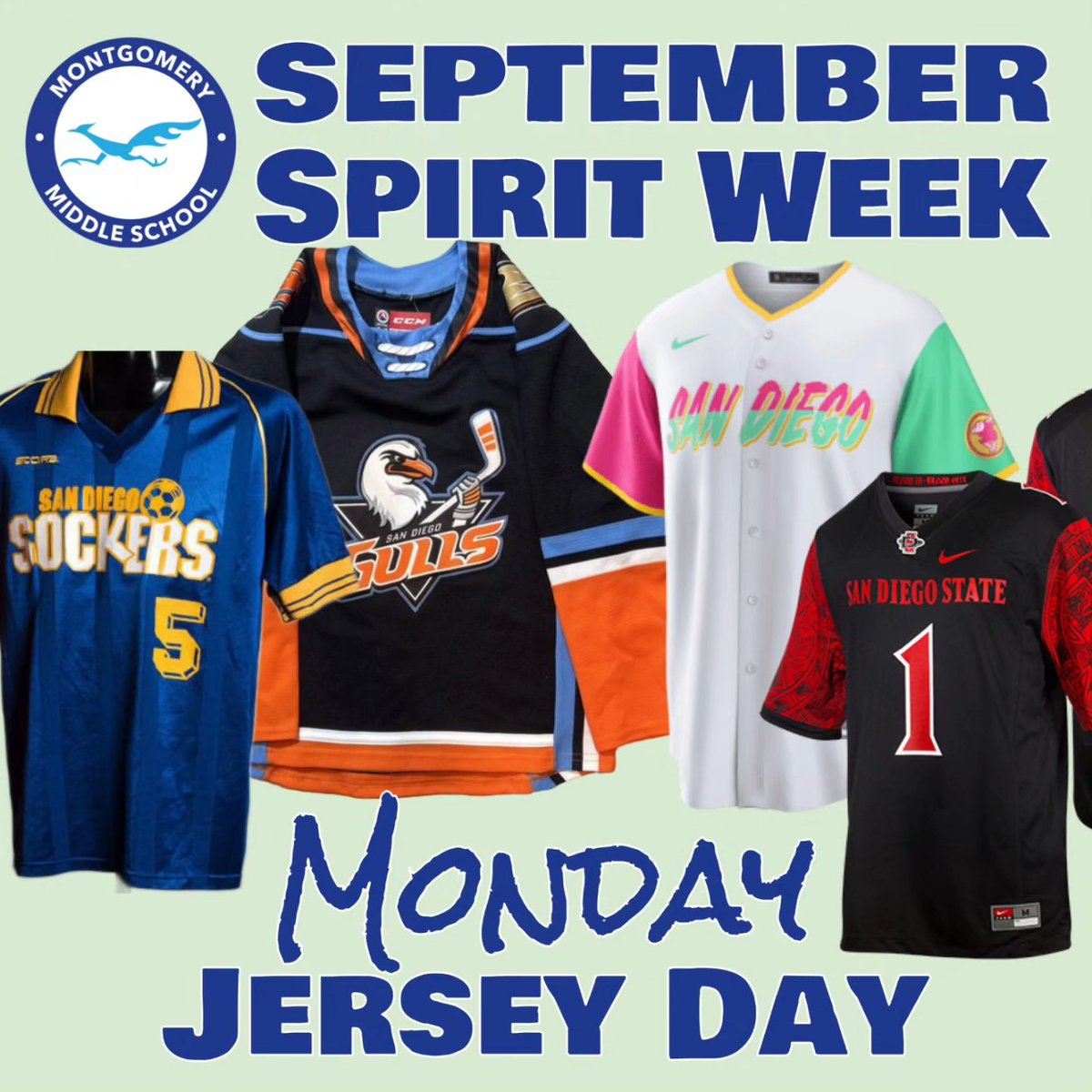 Jersey Day | Monday
#SpiritWeek #BestTeam #MMSRoadrunners #RoadrunnerPride @MontgomeryCVUSD