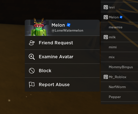 cherukki's tweet image. this weirdo just had his misogynistic friend come up to my friend group and told us we sound fat ..? and continuously tried to ask what our bmi was and if we like to run on the treadmill ??? why does roblox verify ppl like this :/
#roblox #robloxmoderation