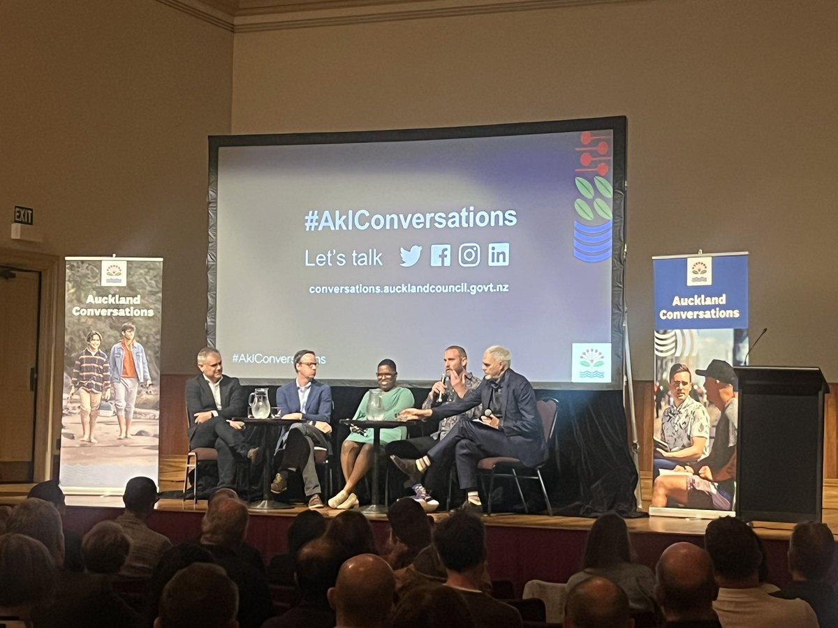 Our panel for #aklconversations #climateaction #acf2023 
<a href="/DeanKimptonNZ/">Dean Kimpton</a> @TimFWelch Tiffany Robinson Tim Adriaansen @pv_reynolds