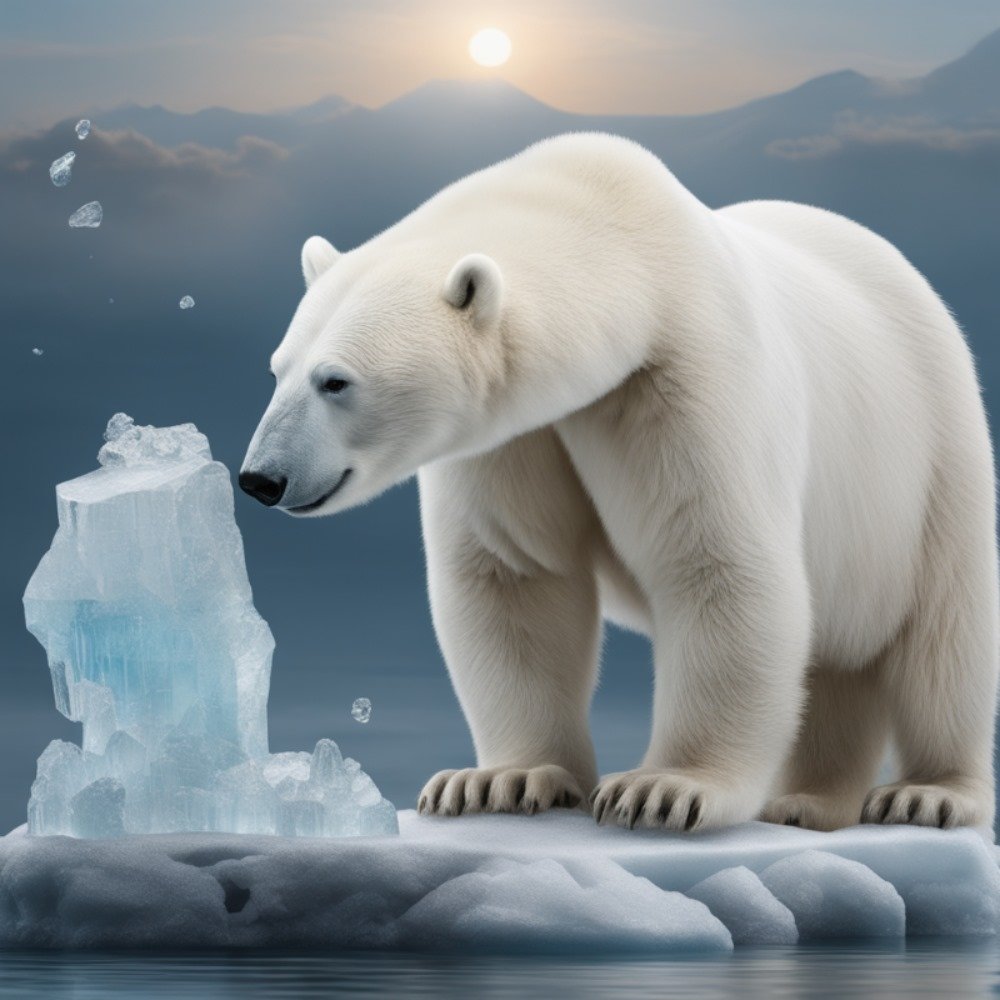NFT_Master18's tweet photo. A bear trying to resist climate change https://t.co/R7o0uBn0HI
