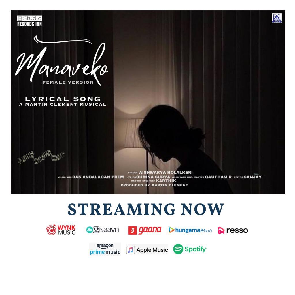 MartinC19790027's tweet image. #Manaveko #femaleversion streaming on #AkashAudio in Kannada 🌹

 #streamingnow #kannadasong
@basaishhiaish  #martinclement @chinna.9861