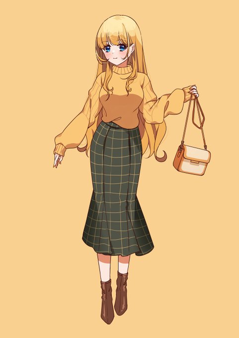 「blonde hair long skirt」 illustration images(Latest)｜4pages