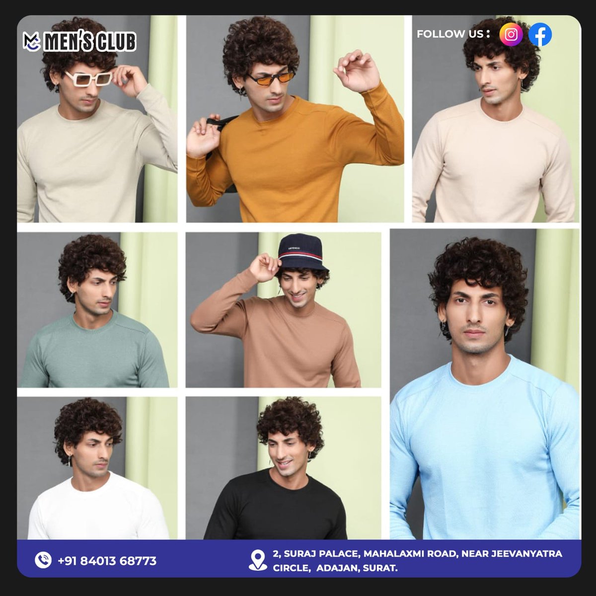 MadhavRajp9657's tweet image. Explore the Latest in High-Quality, Trending Men's Clothing at Men's Club! 🔥 From Classic to Contemporary, we've got the Styles that Define You. 👔 Elevate your Wardrobe Today! #MensFashionForward #QualityThreads #TrendingStyle #ElevatedElegance 🕶️👕👖