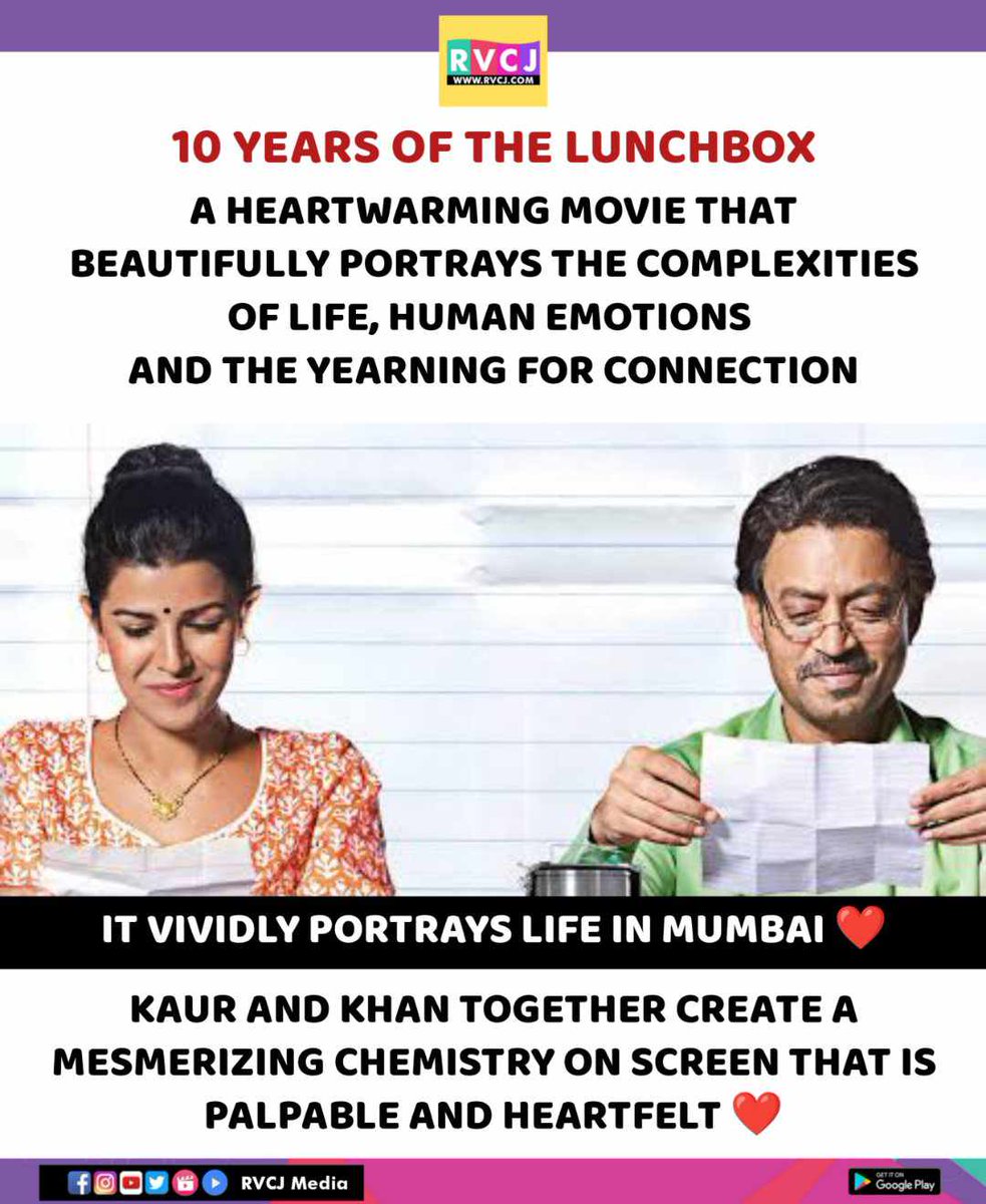 10 years of The Lunchbox

#thelunchbox #irrfankhan #nawajuddinsiddhiqui #nimratkaur #rvcjmovies #rvcjinsta @Nawazuddin_S @NimratOfficial