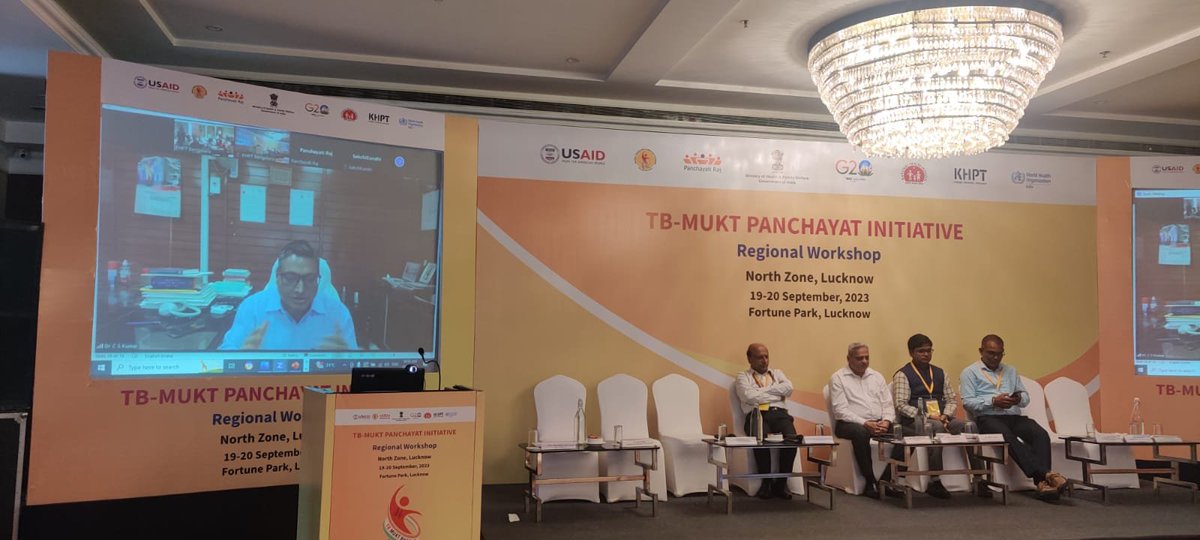 Dr. C. S. Kumar, Additional Secretary #MoPR delivered a special address and graced the #NorthRegion #TBMuktPanchayat #Workshop held at #Lucknow virtually. He stressed upon the need and importance of achieving the status & certification of #TBMuktPanchayat through NI-KSHAY portal.