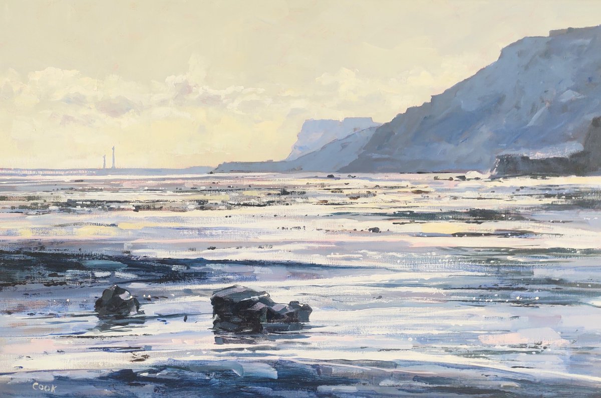 Early morning on the beach at Whitby
#art #painting #northyorkshire #contemporaryart #contemporarylandscape #landscapepainting #northyorkmoors #fylingdalesgroupofartists #whitby