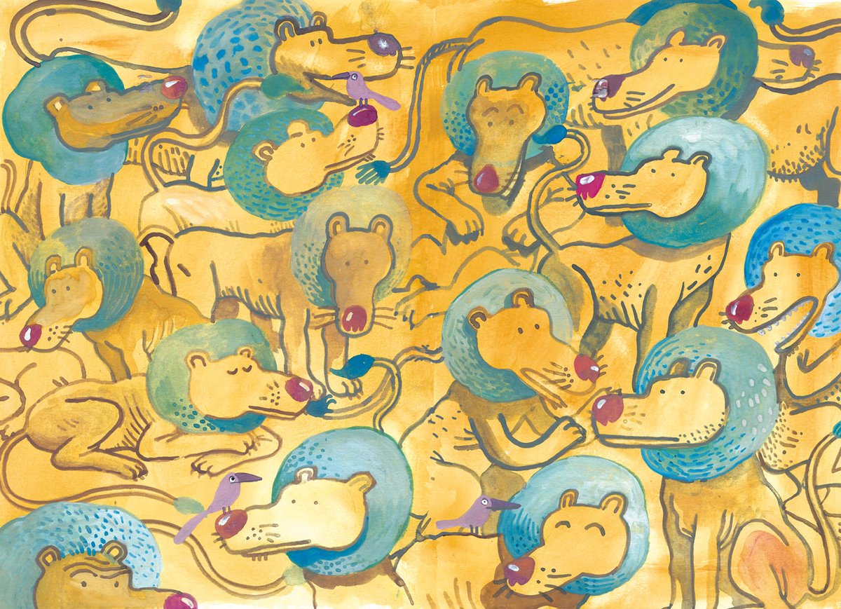 Over precies één maand is de leeuw er niet.

Nieuw prentenboek met illustraties door Federico Appel!

Uitgever De Eenhoorn