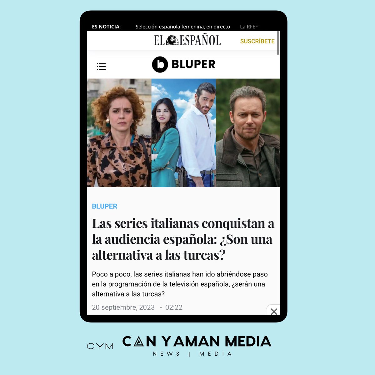 🇪🇸📺| El Español - Italian series conquer the Spanish audience: Are they an alternative to Turkish ones? #ViolaComeIlMare #VioletaComoEIMar #CanYaman Full article translated by CYM: Little by little, Italian series have been making their way into Spanish television