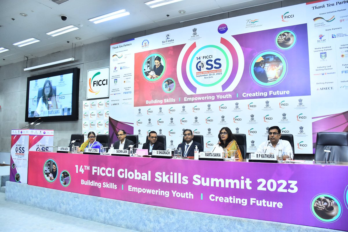 "Honored to be part of this vital discussion on the Future Skills. With privilege comes responsibility, especially for youth employment. Let's leave from here renewed, committed to doing more and doing better." <a href="/mamtasaikia/">Mamta Saikia</a>, CEO, @bhartifdn 

#SkillIndia #skillsmatter #GSS2023