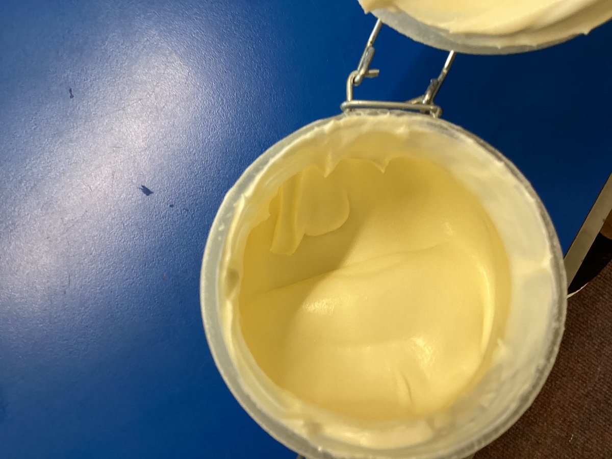 PetrieMiss's tweet photo. We attempted to make butter and almost gave up but one child was adamant we could do it and a minute later, butter started to form! They then chose to either make a sandwich or have toast to try it. Great skills learned today. It was yummy! @FernieleaSchool https://t.co/VMlifhRLHR