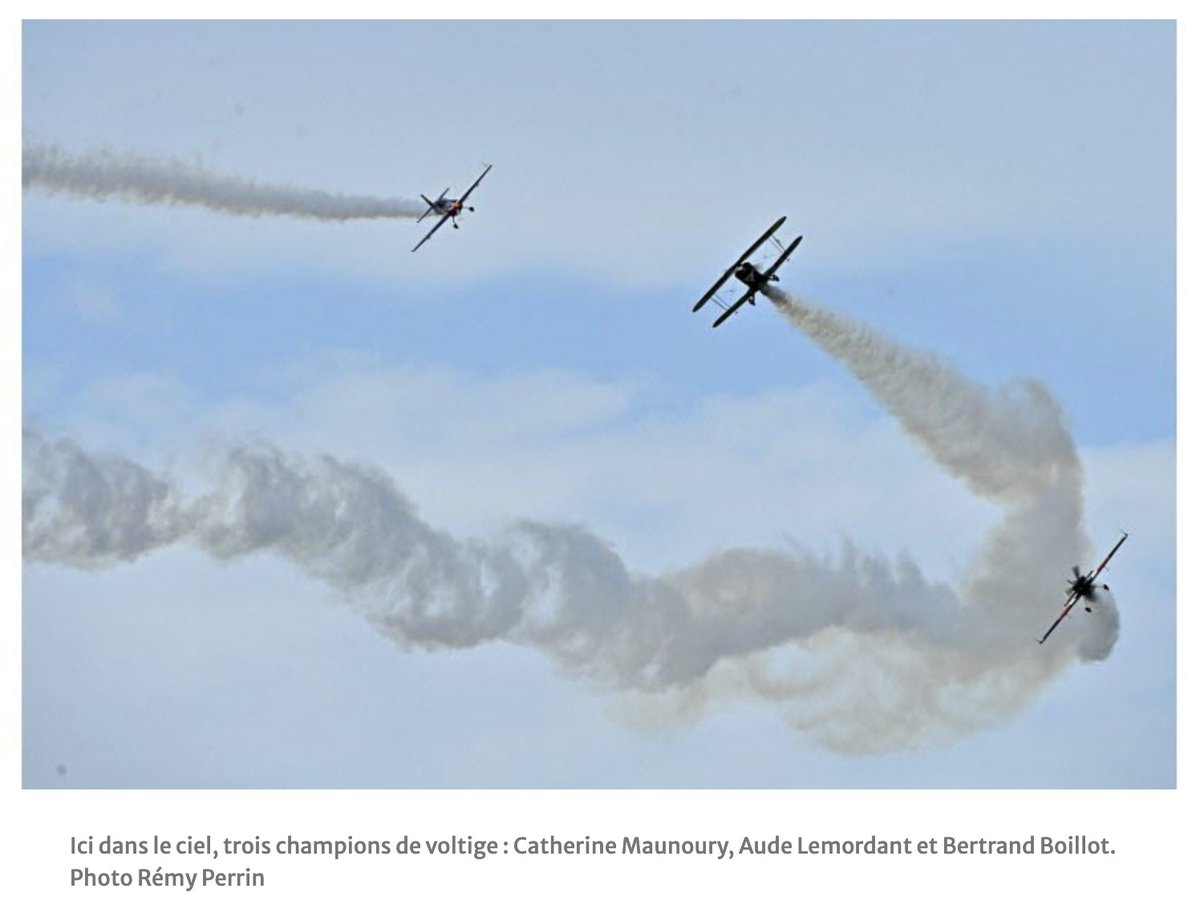 [Voltige] <a href="/Leprogresloire/">Le Progrès Loire</a> • « #Meeting aérien : un spectacle de haut-vol dans le ciel de #Roanne » leprogres.fr/culture-loisir… 🙂 #LesPionniersdeLAvenir #avgeek #voltige #aerobatic ✈️