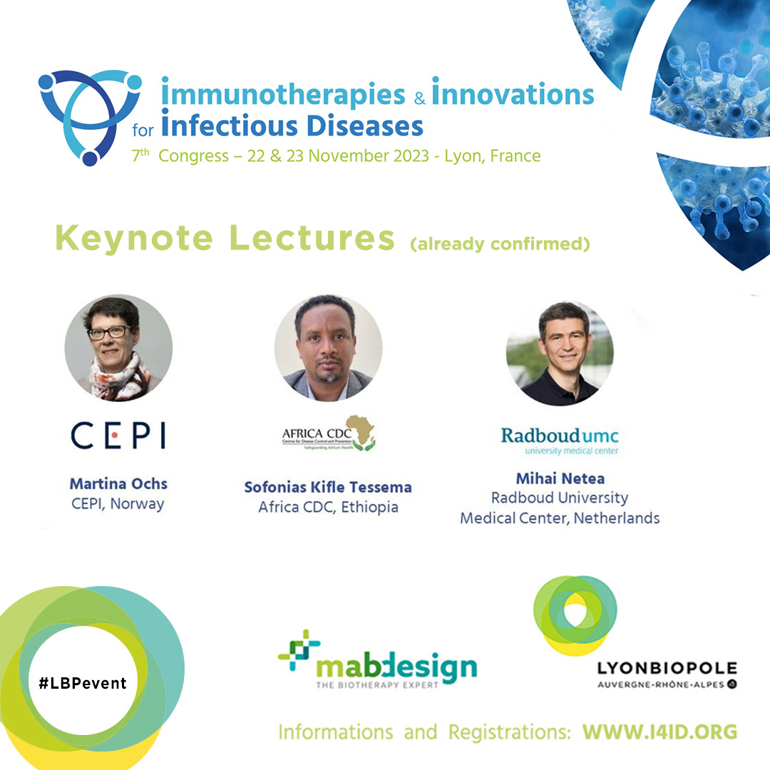 [#LBPevent]M. Ochs from <a href="/CEPIvaccines/">CEPI</a> S. Kifle Tessema from <a href="/AfricaCDC/">Africa CDC</a> &amp; M. Netea from <a href="/radboudumc/">Radboudumc</a> will open <a href="/I4IDCongress/">I4ID Congress</a> with keynote lectures about bioprepardness, prevention of infectious disease outbreaks and challenges of immunotherapie approaches ➡ i4id.org/program