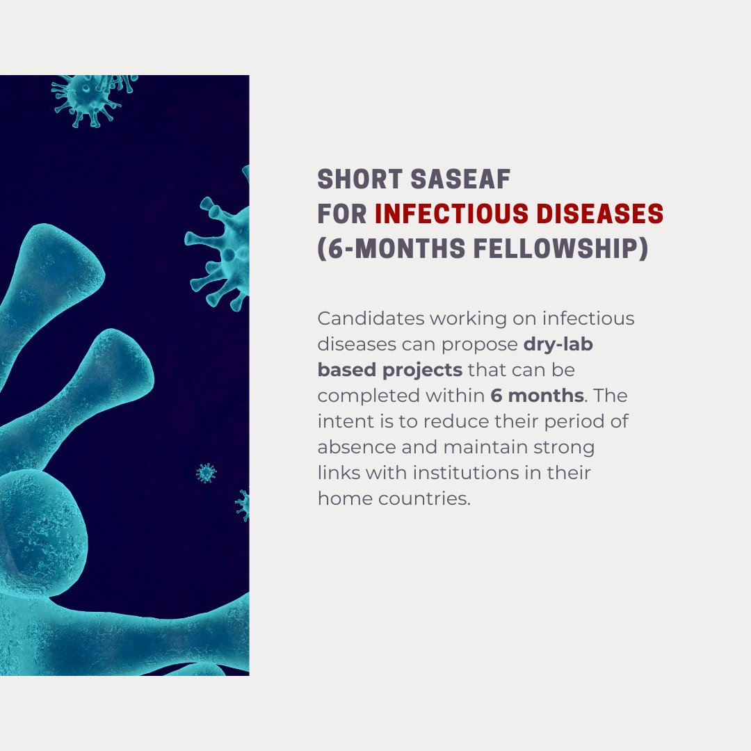 singaporenas's tweet photo. Introduction of Short SASEAF for research projects related to infectious diseases🥼🧪
⁣
The (Short) SASEAF Fellowship provides funding for Postdocs from Southeast Asia to work in renowned research institutions in Singapore💵🇸🇬
⁣
More details at: ⁣
https://t.co/8j3JRcCBiB https://t.co/8YfXyTBAoU