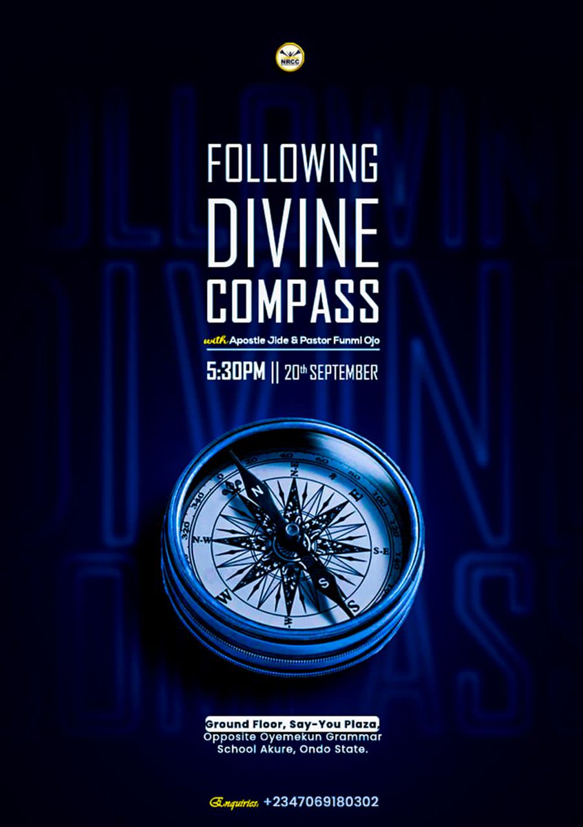 Nrcc_Akure's tweet photo. It's been a life changing series since it started. Step by step we have learnt and still learning how to hear and follow God. 
Join us again today as we take another step further. The time is 5:30pm(WAT)

#akure #midweek #followingdivinecompass #visitakure https://t.co/ibY17443EB