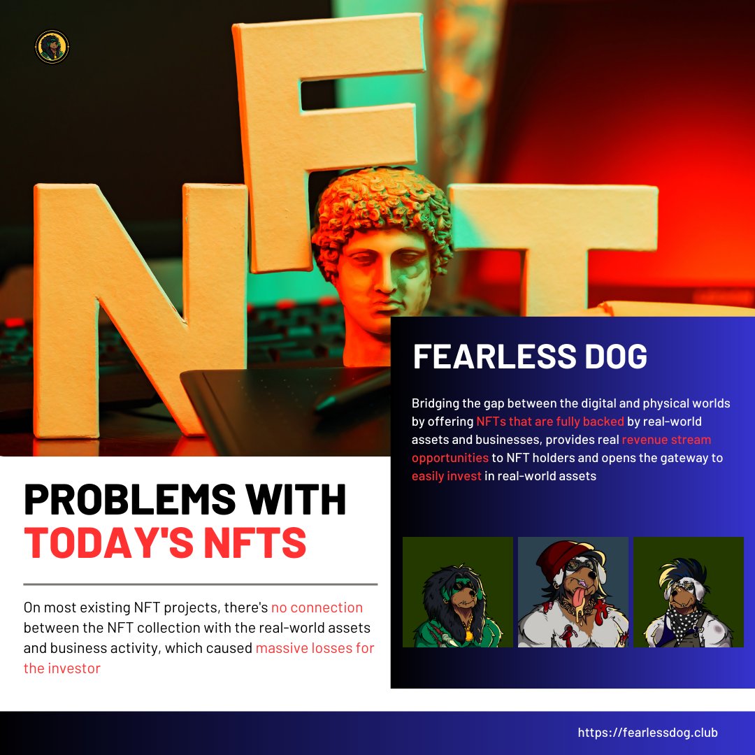 By holding #FearlessDog NFTs, you will have a fraction of real-world assets and businesses that will take your love for #NFT to new heights. 

fearlessdog.club

#Base #BuildOnBase #Airdrops #RWA #Web3