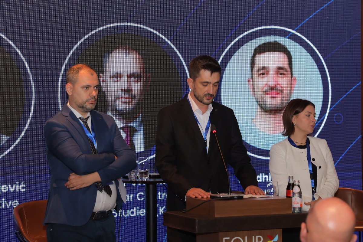 KPDSummit's tweet photo. In our increasingly complex world, it is paramount that we remain steadfast in upholding the principles of an open society. - @BardhiBakija
#KPDS23
@NSIMitrovica @KCSSQKSS @sbunker https://t.co/70puWgubve