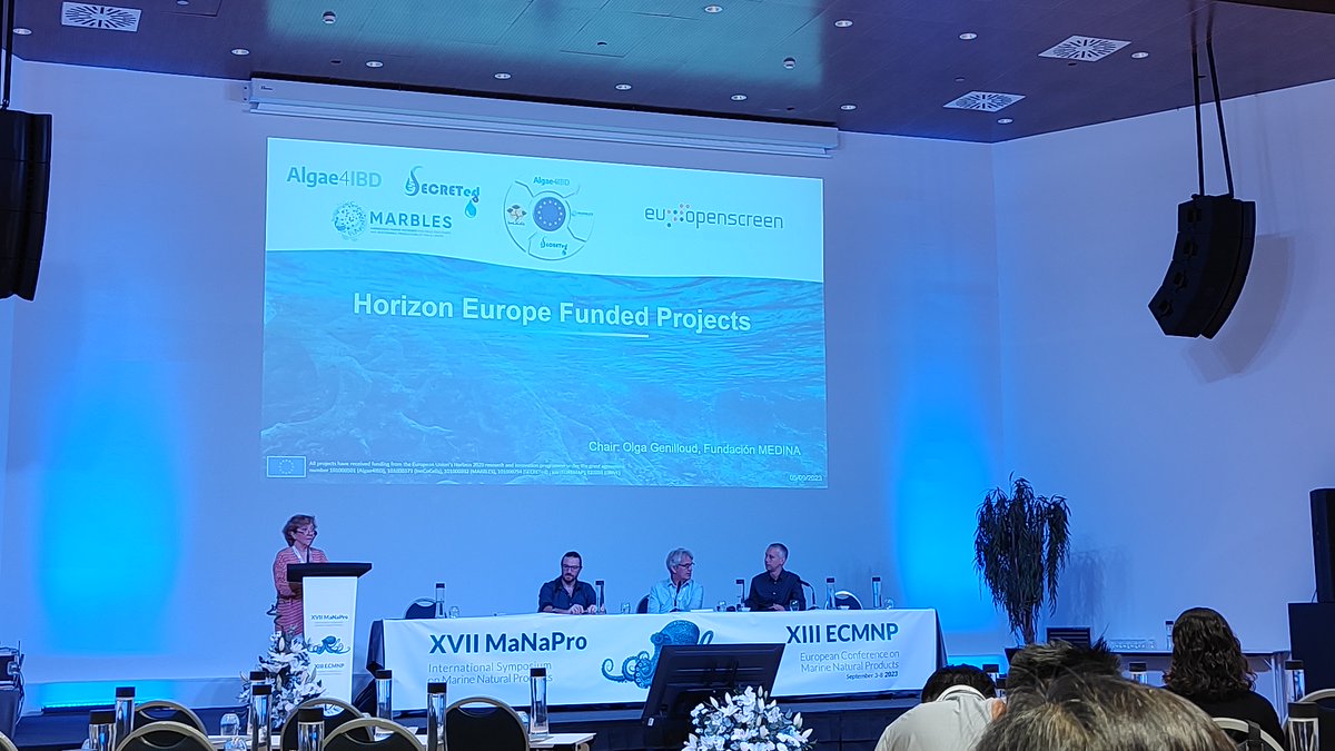 SecretedH's tweet photo. 🔆📣A.I.M.S. Cluster, composed of @SecretedH🦠, @Algae4IBD 💦, @inncocells🌱 and #MARBLES_EU 🐟, was at the XVII #MaNaProconference🍃

🌀All projects presented their activities and communicated successfully during the #opensession👥

#H2020 #aimscluster #dissemination https://t.co/3wZBKhFn7g