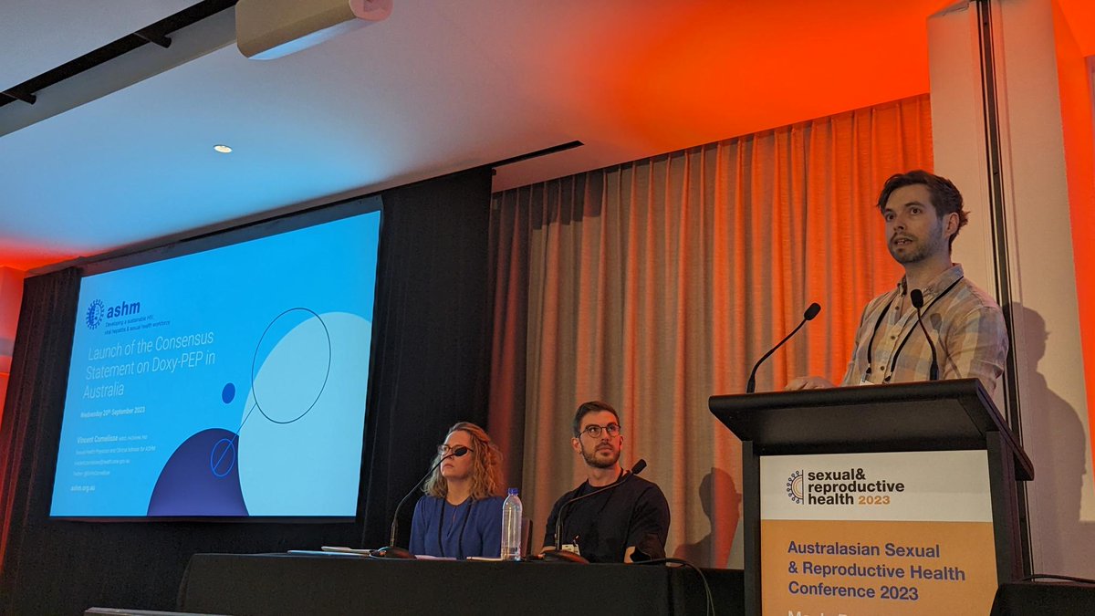 ASHM (@ashmmedia) on Twitter photo Dr Vincent Cornelisse (<a href="/DrVinCornelisse/">Vincent Cornelisse</a>) launches the Consensus Statement on Doxy-PEP in Australia at #ASRH23 Dr Vincent Cornelisse (<a href="/DrVinCornelisse/">Vincent Cornelisse</a>) launches the Consensus Statement on Doxy-PEP in Australia at #ASRH23