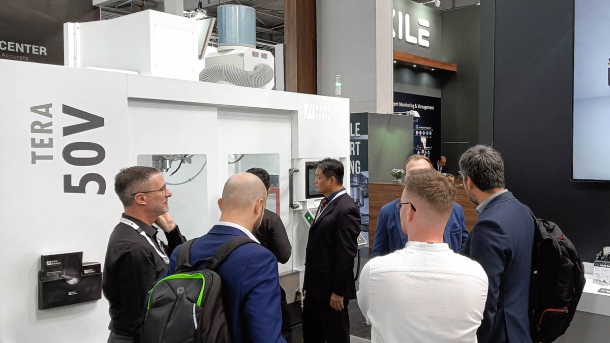 MicroDynamicsFA's tweet photo. Micro Dynamics shines at EMO HANNOVER!
We’re eagerly expecting your visit to our booth in Hall 16, E13. Come join us and experience the future of machining firsthand!
#MicroDynamics
#MEGAseries #TERAseries #VerticalMachiningCenter
#EMO #EMO2023 #EMOHANNOVER https://t.co/8N76kbHeBl