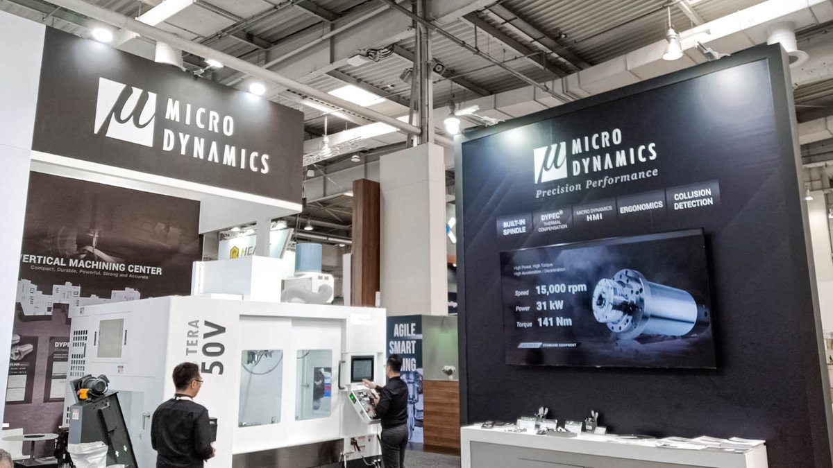 MicroDynamicsFA's tweet photo. Micro Dynamics shines at EMO HANNOVER!
We’re eagerly expecting your visit to our booth in Hall 16, E13. Come join us and experience the future of machining firsthand!
#MicroDynamics
#MEGAseries #TERAseries #VerticalMachiningCenter
#EMO #EMO2023 #EMOHANNOVER https://t.co/8N76kbHeBl