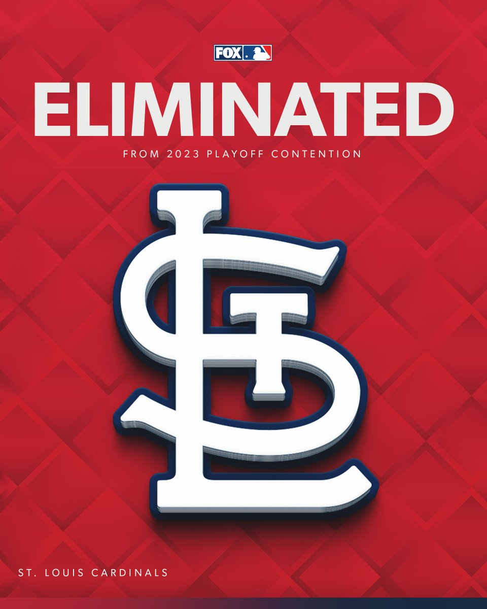 MLBONFOX's tweet photo. The Cardinals have been eliminated from playoff contention https://t.co/jZ0rYaH8aS