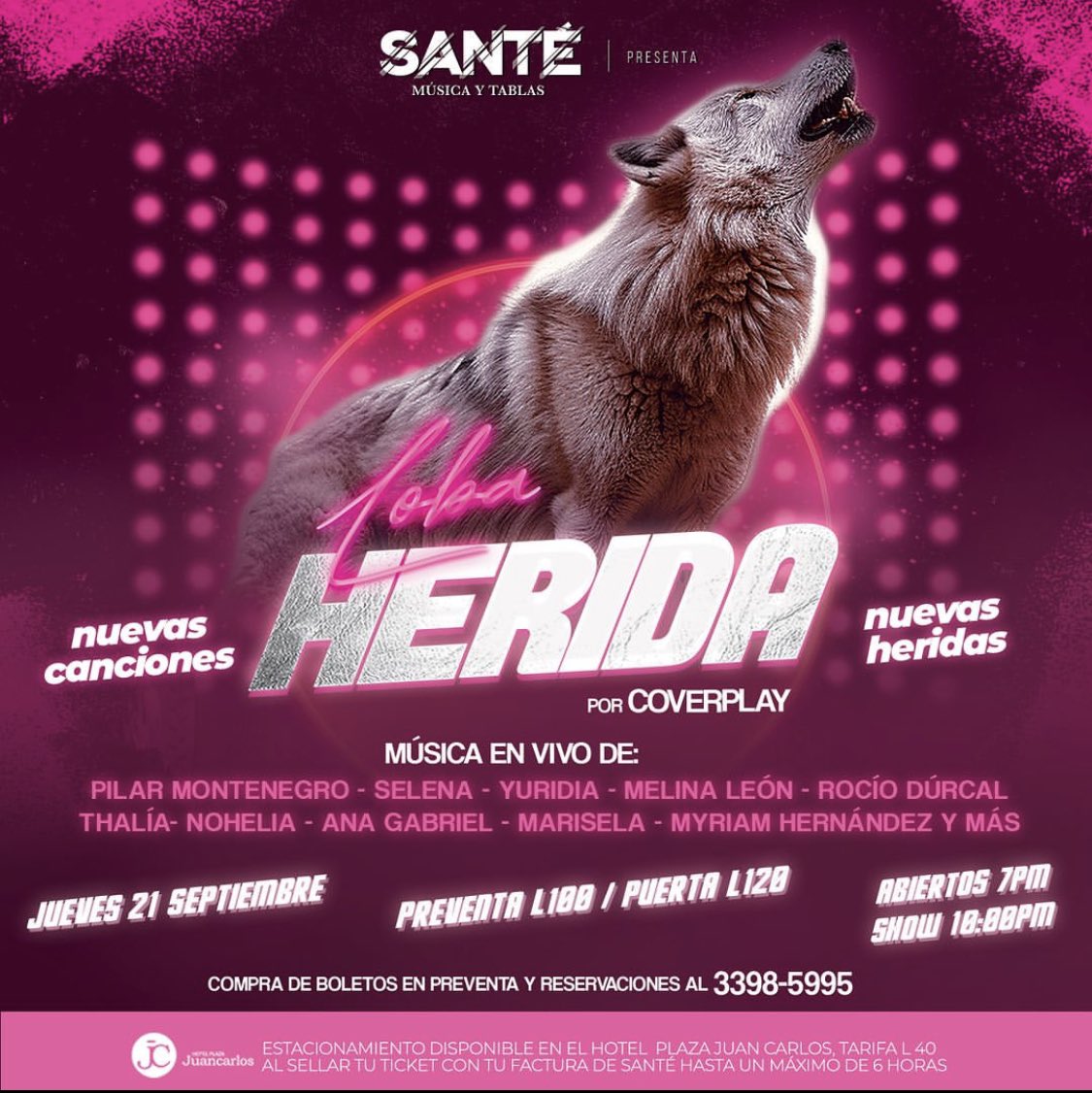 Especial Loba Herida ESTE JUEVES 
NUEVAS CANCIONES
NUEVAS HERIDA Y UNA NUEVA LOBA HERIDA EN SU ESPECIAL 🔥

<a href="/SanteTegus/">Santé Tegus</a> <a href="/CoverplayH/">CoverplayHn</a> 
¿Cuantas lobas heridas por aquí?👀