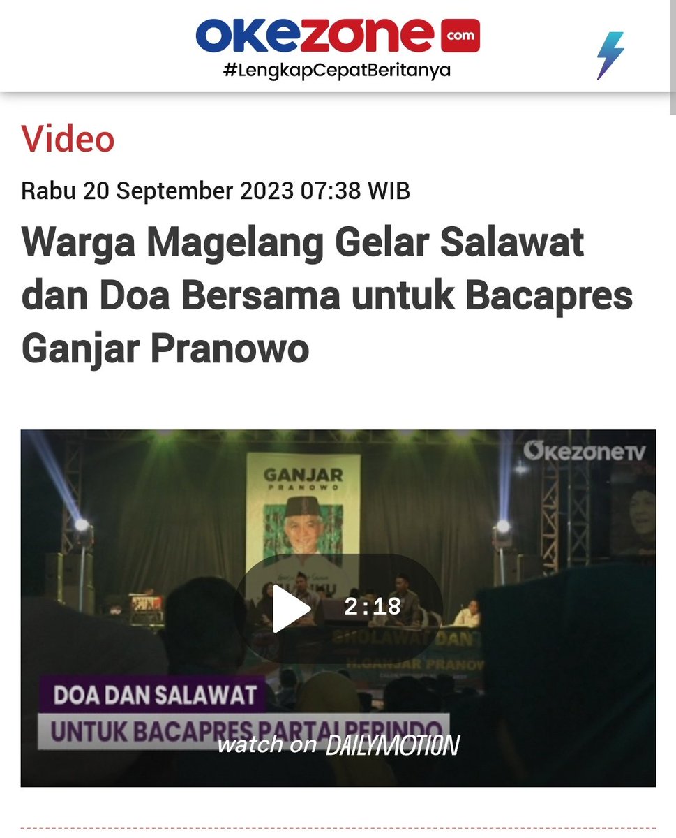 Warga gelar salawat dan doa bersama untuk Bacapres Partai Perindo, Ganjar Pranowo. Acara digelar di Kampung Bayeman, Kemirirejo, Magelang Tengah, Jateng. Warga terlihat antusias mengikuti acara salawat dan doa bersama, Selasa (19/9). Acara diinisiasi oleh Santri Abah Ganjar (…